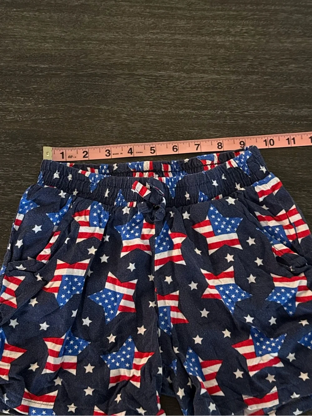 Girls Stars & Stripes Navy Shorts Medium (7/8)